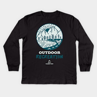 Camping Outdoorsman Mountains Kids Long Sleeve T-Shirt